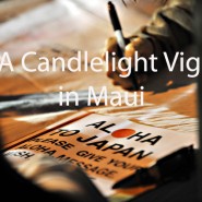 [PICS] Candlelight Vigil for #Japanearthquake tonight at UH campus Maui, very moving…