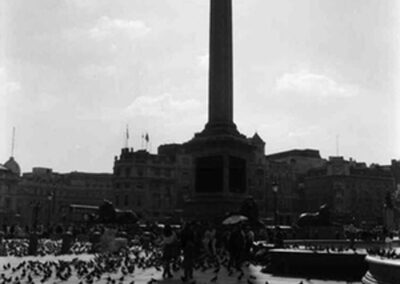 London Trafalgar Square London Black & White Film 1996©