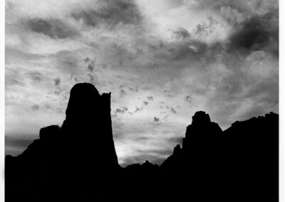 Utah Cliffs Silhouette Black & White 35mm Film